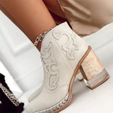 Rivet Welt Acrylic Heel Booties Oshnow